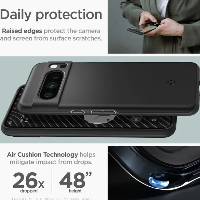 Etui Spigen Thin Fit Google Pixel 8 Pro Black Case