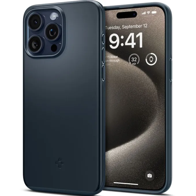 Etui Spigen Thin Fit iPhone 15 Pro Max Metal Slate Case