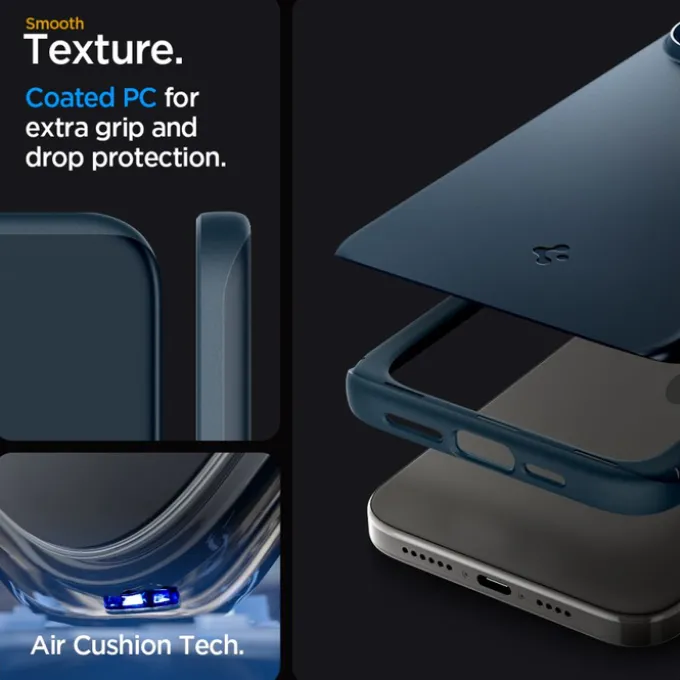 Etui Spigen Thin Fit iPhone 15 Pro Max Metal Slate Case