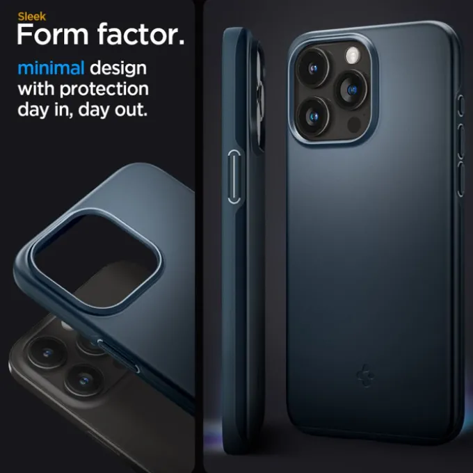 Etui Spigen Thin Fit iPhone 15 Pro Max Metal Slate Case