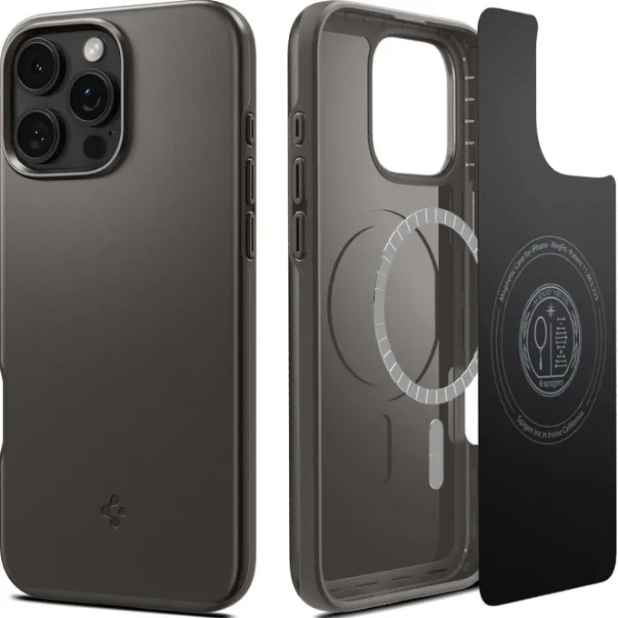 ETUI SPIGEN THIN FIT MAG MAGSAFE IPHONE 16 PRO GUNMETAL