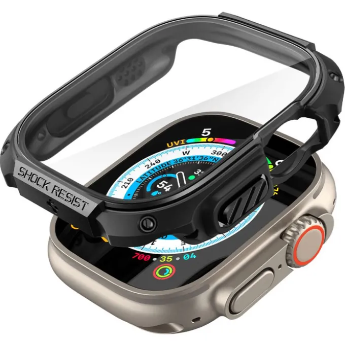 Etui Spigen Tough Armor Apple Watch Ultra 49mm Ultra 2 Czarne