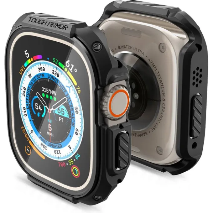 Etui Spigen Tough Armor Apple Watch Ultra 49mm Ultra 2 Czarne