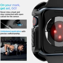 ETUI SPIGEN TOUGH ARMOR APPLE WATCH 10 (46 MM) BLACK