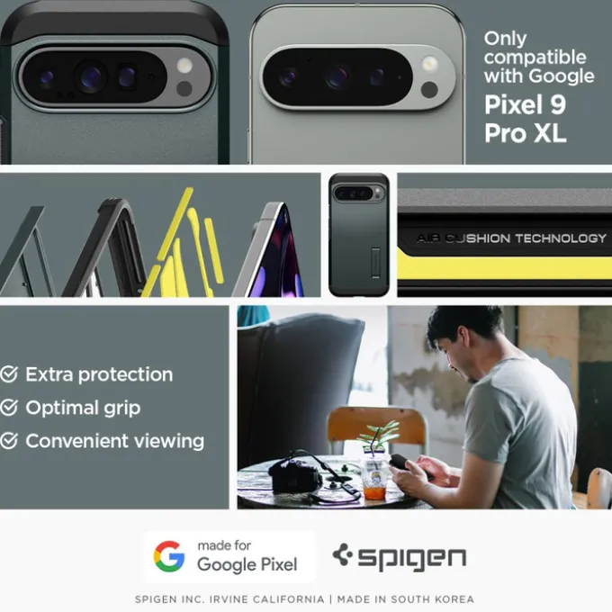 Etui SPIGEN TOUGH ARMOR GOOGLE PIXEL 9 PRO XL ABYSS GREEN