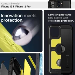 Etui SPIGEN Tough Armor iPhone 12 12 Pro Black Czarne Case