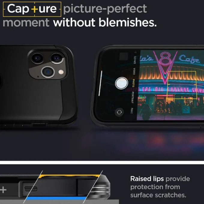 Etui SPIGEN Tough Armor iPhone 12 12 Pro Black Czarne Case