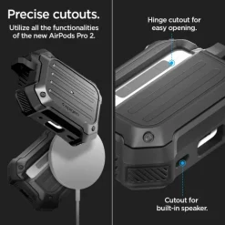 Etui Spigen Tough Armor Mag Magsafe Apple Airpods Pro 1 / 2 Black Case