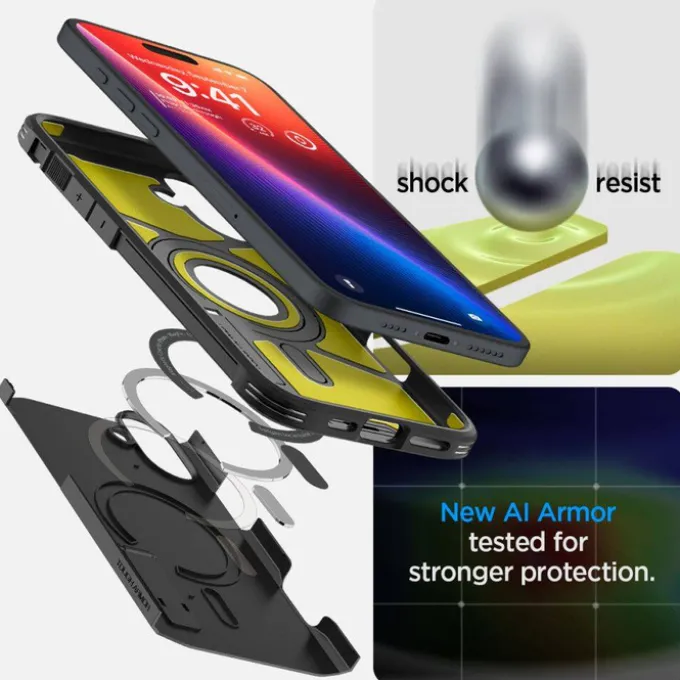 Etui SPIGEN TOUGH ARMOR MAG MAGSAFE IPHONE 16 PLUS BLACK
