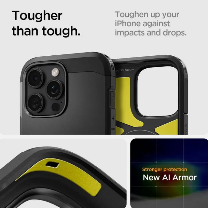 ETUI SPIGEN TOUGH ARMOR MAG MAGSAFE IPHONE 16 PRO BLACK