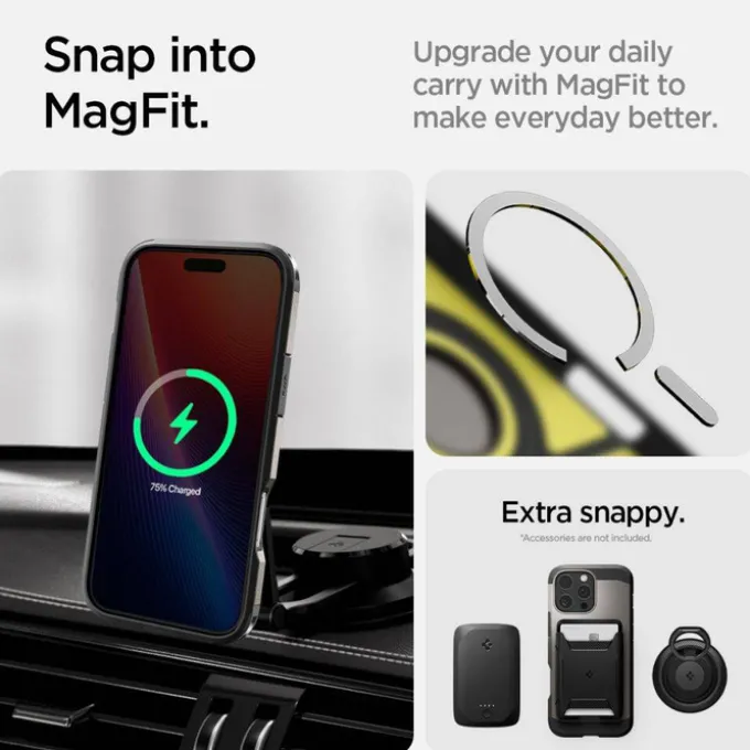 ETUI SPIGEN TOUGH ARMOR MAG MAGSAFE IPHONE 16 PRO GUNMETAL