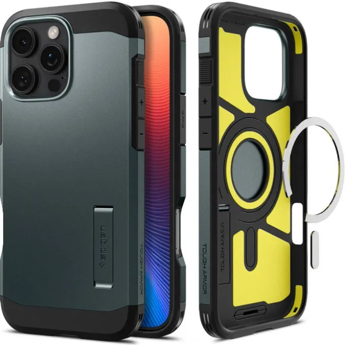 ETUI SPIGEN TOUGH ARMOR MAG MAGSAFE IPHONE 16 PRO ABYSS GREEN