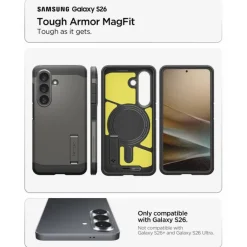 ETUI SPIGEN TOUGH ARMOR MAG SAMSUNG GALAXY S26 MAGSAFE GUNMETAL