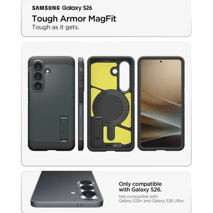ETUI SPIGEN TOUGH ARMOR MAG SAMSUNG GALAXY S26 MAGSAFE ABYSS GREEN