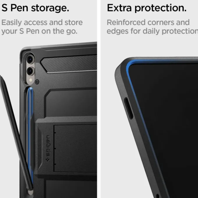 Etui Spigen Tough Armor ”pro” Galaxy Tab S9+ Plus 12.4 X810 / X816B Black Case