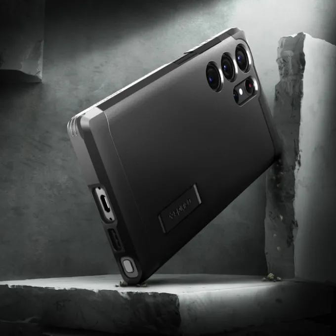 Etui Spigen Tough Armor Samsung S23 Ultra Black Czarny Case