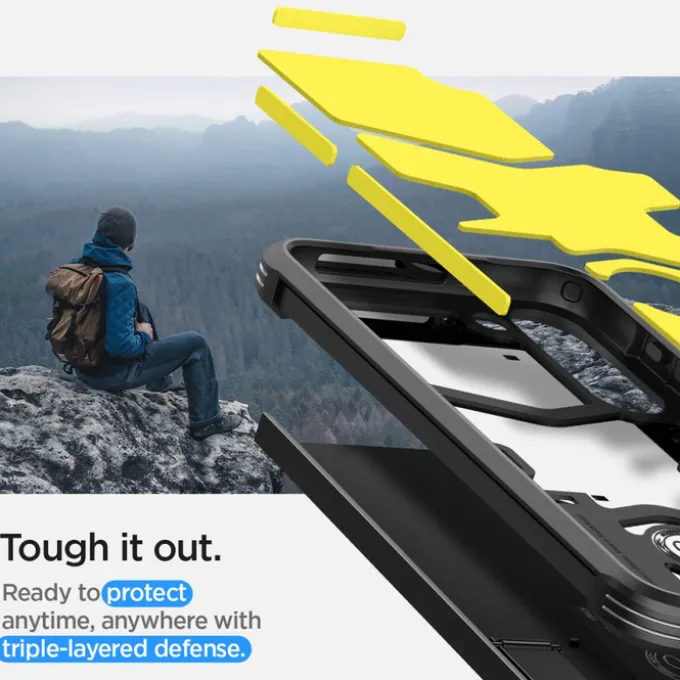 Etui Spigen Tough Armor Samsung S23 Plus Black Czarny Case