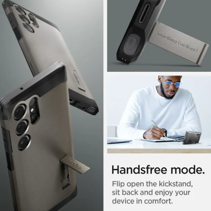 Etui Spigen Tough Armor Samsung Galaxy S24 Ultra Gunmetal Case