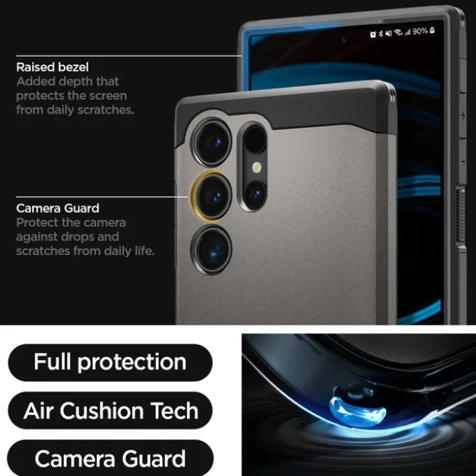 Etui Spigen Tough Armor Samsung Galaxy S24 Ultra Gunmetal Case