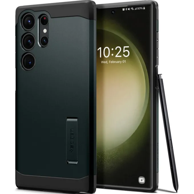 Etui Spigen Tough Armor Samsung S23 Ultra Abyss Green Zielony Case