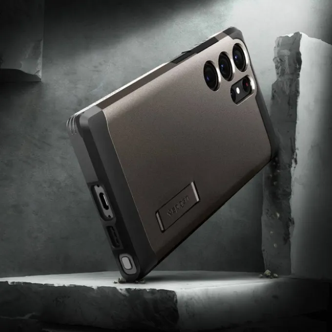 Etui Spigen Tough Armor Samsung S23 Ultra Gunmetal Grafitowy Case