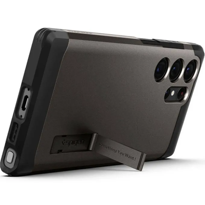 Etui Spigen Tough Armor Samsung S23 Ultra Gunmetal Grafitowy Case