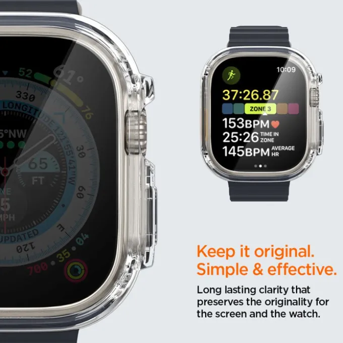 Etui Spigen Ultra Hybrid Apple Watch Ultra 49mm Ultra 2 Przezroczyste
