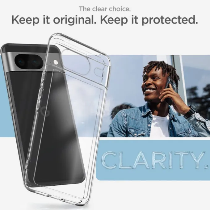Etui Spigen Ultra Hybrid Google Pixel 8 Crystal Clear Case