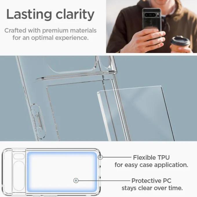 Etui Spigen Ultra Hybrid Google Pixel 8 Pro Crystal Clear Case