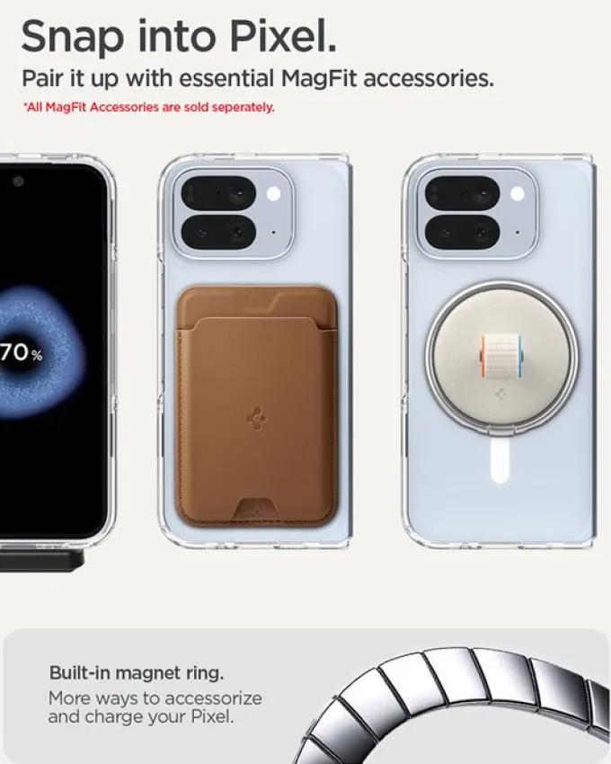 ETUI SPIGEN ULTRA HYBRID GOOGLE PIXEL 10 PRO FOLD MAGSAFE CLEAR WHITE