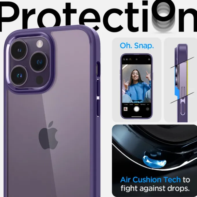 Etui Spigen Ultra Hybrid iPhone 14 Pro Deep Purple Case