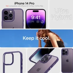 Etui Spigen Ultra Hybrid iPhone 14 Pro Deep Purple Case