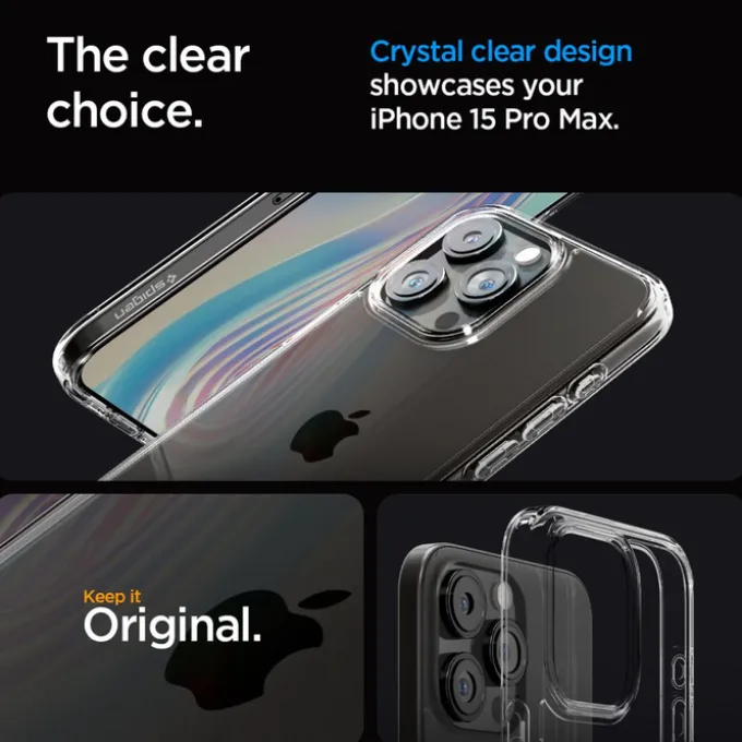 Etui Spigen Ultra Hybrid iPhone 15 Pro Max Crystal Clear