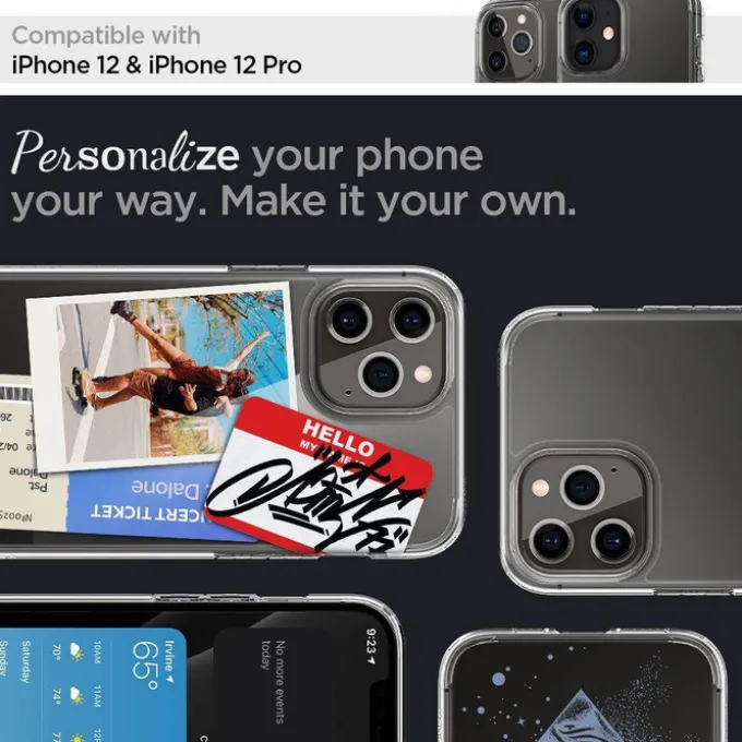 Etui SPIGEN Ultra Hybrid iPhone 12 12 Pro Clear Przeźroczyste Case
