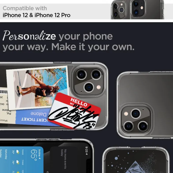 Etui SPIGEN Ultra Hybrid iPhone 12 12 Pro Clear Przeźroczyste Case