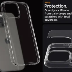 ETUI SPIGEN ULTRA HYBRID IPHONE 16 PRO CRYSTAL CLEAR