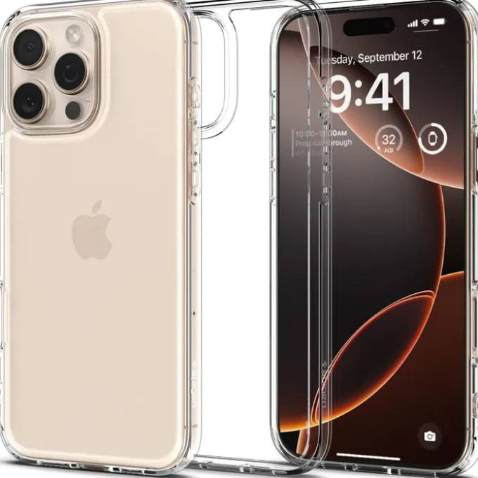 ETUI SPIGEN ULTRA HYBRID IPHONE 16 PRO CRYSTAL CLEAR