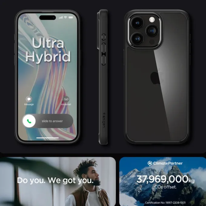 Etui Spigen Ultra Hybrid iPhone 15 Pro Matte Black