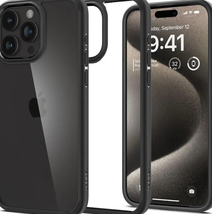 Etui Spigen Ultra Hybrid iPhone 15 Pro Matte Black
