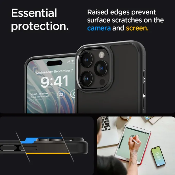 Etui Spigen Ultra Hybrid iPhone 15 Pro Matte Black