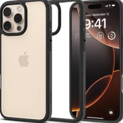 ETUI SPIGEN ULTRA HYBRID IPHONE 16 PRO MAX MATTE BLACK