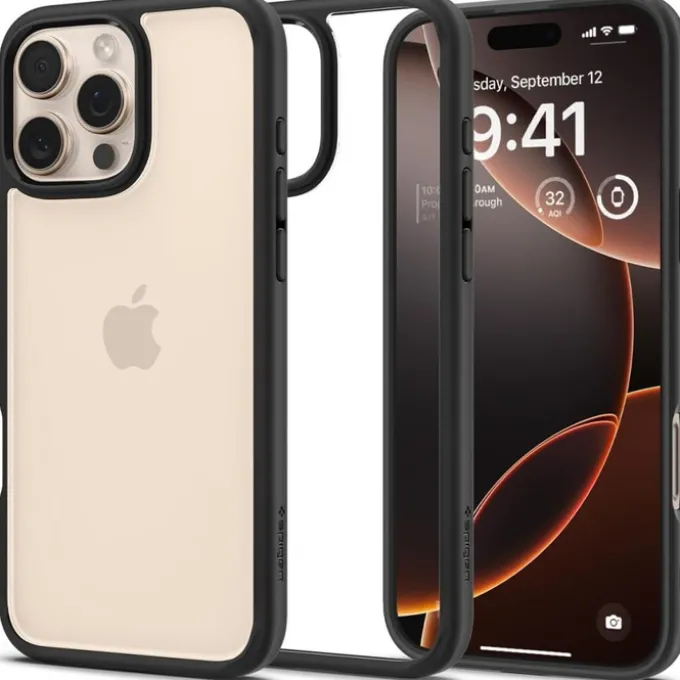 ETUI SPIGEN ULTRA HYBRID IPHONE 16 PRO MAX MATTE BLACK