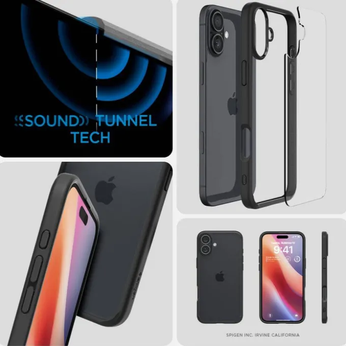 Etui SPIGEN ULTRA HYBRID IPHONE 16 PLUS MATTE BLACK