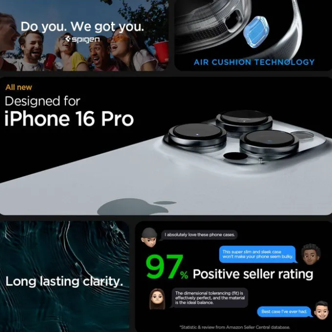 ETUI SPIGEN ULTRA HYBRID IPHONE 16 PRO MATTE BLACK