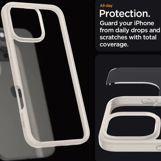 ETUI SPIGEN ULTRA HYBRID IPHONE 16 PRO NATURAL TITANIUM