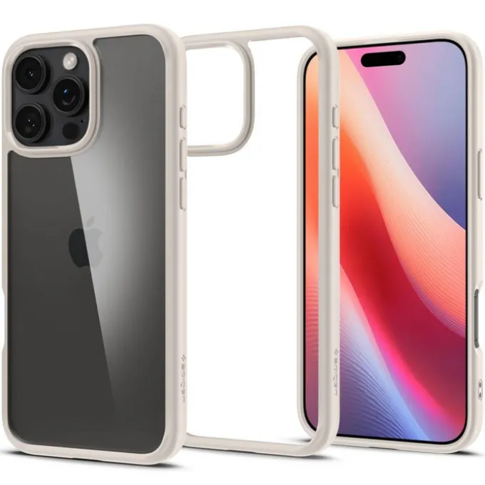 ETUI SPIGEN ULTRA HYBRID IPHONE 16 PRO NATURAL TITANIUM