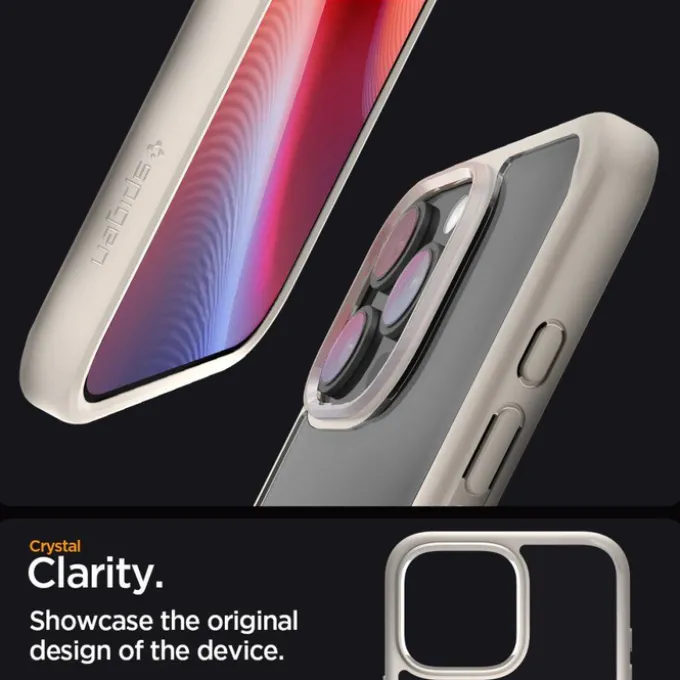 ETUI SPIGEN ULTRA HYBRID IPHONE 16 PRO NATURAL TITANIUM
