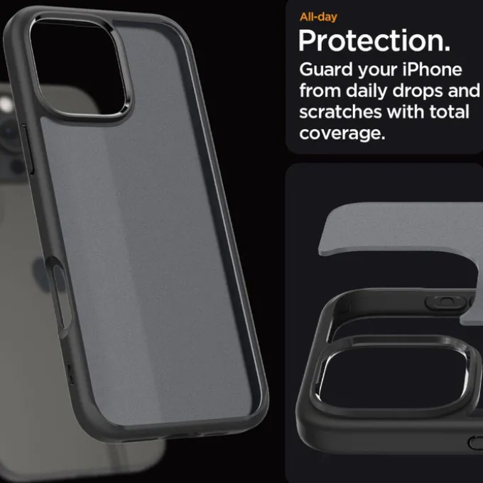 ETUI SPIGEN ULTRA HYBRID IPHONE 16 PRO FROST BLACK