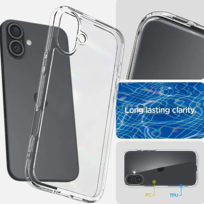 Etui SPIGEN ULTRA HYBRID IPHONE 16 PLUS CRYSTAL CLEAR
