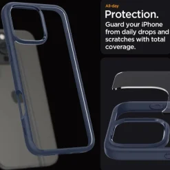 ETUI SPIGEN ULTRA HYBRID IPHONE 16 PRO NAVY BLUE
